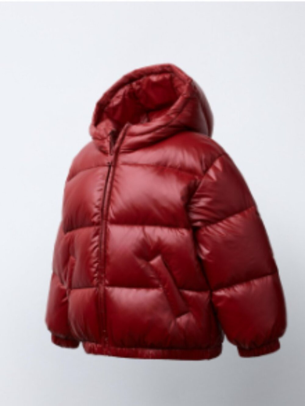 Zara Kids Red Puffer Coat Size 1.5 Down Feathers
